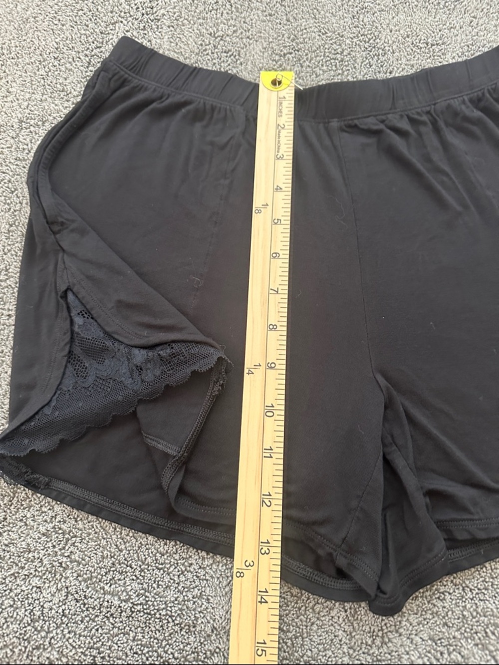 Soma Cool Nights Pj shorts in Black w/lace trim - Picture 4 of 5